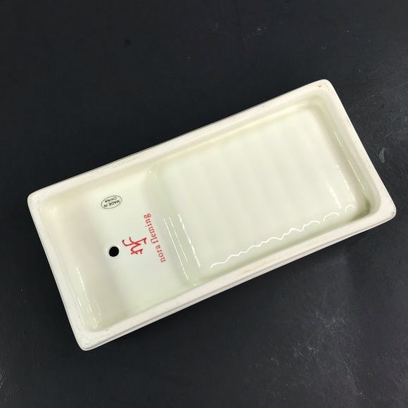 Nora Fleming Soap Dish SD01 Cream Pearl Dot - Picture 6 of 10